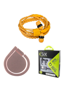 KSIX Cable Charge 2en1 + WRAPS écouteurs bracelet Talk + BIGBEN Ring Goutte